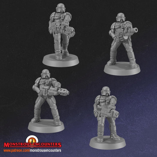 Imperial Arbiters Execution Team 32mm army builder set 1 3d printed minis table