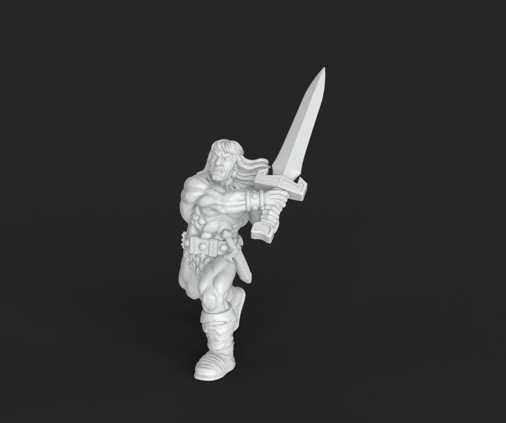 HeroQuest barbarians - Miniatures Unpainted 32mm Dungeons and Dragons