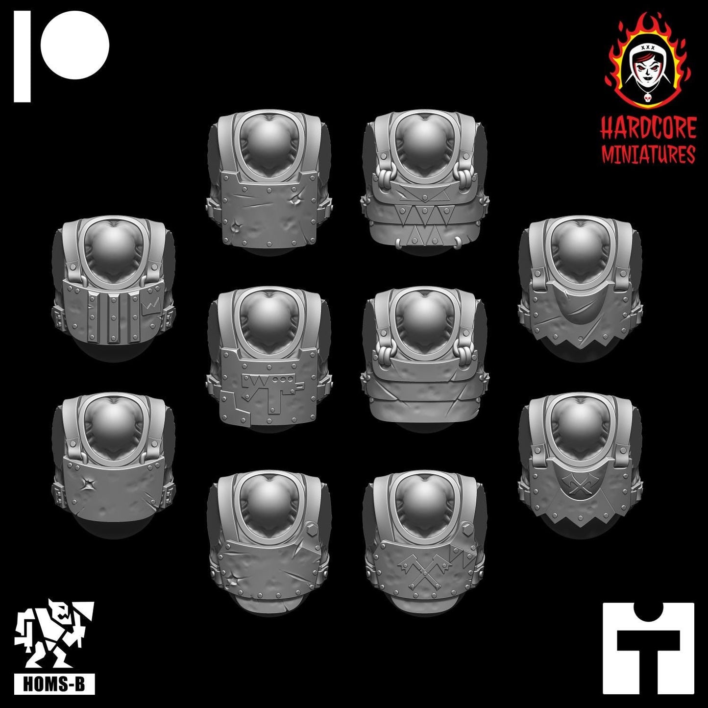 Brit Orcs Trench Raiders torsos 10 pack 28mm army builder set 1 3d printed mini
