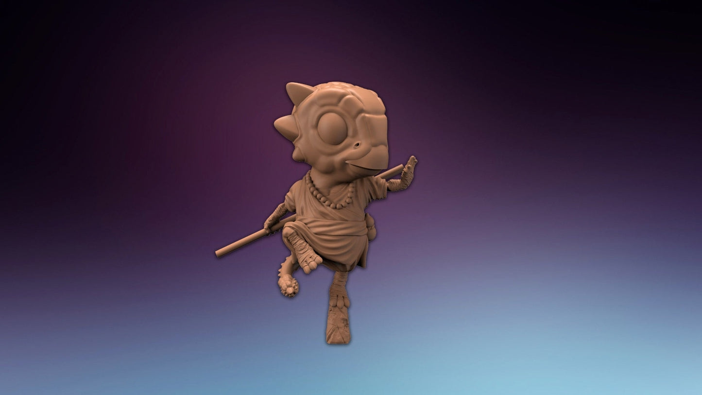 HeroQuest Ankylosaurus Dino Monk - Miniatures Unpainted 28/32mm Dungeons and Dr