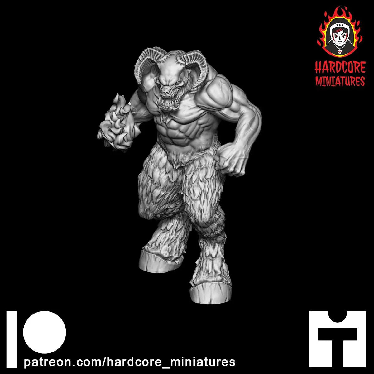 Doom Standing Hell Lord 32mm dnd miniature doom video game Dark Lord