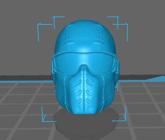 Alpha Command snake eyes Head for 6 inch action figures GI Joe Classified, mezc