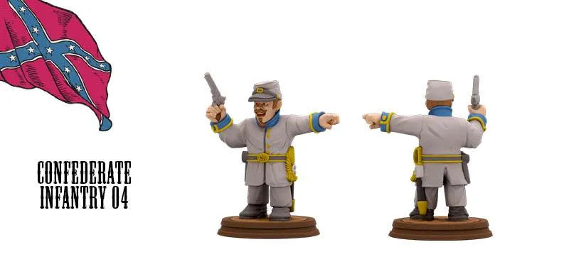 Confederate Infantry American Civil War Set DnD Miniature, Tabletop RPG, D&D Fi