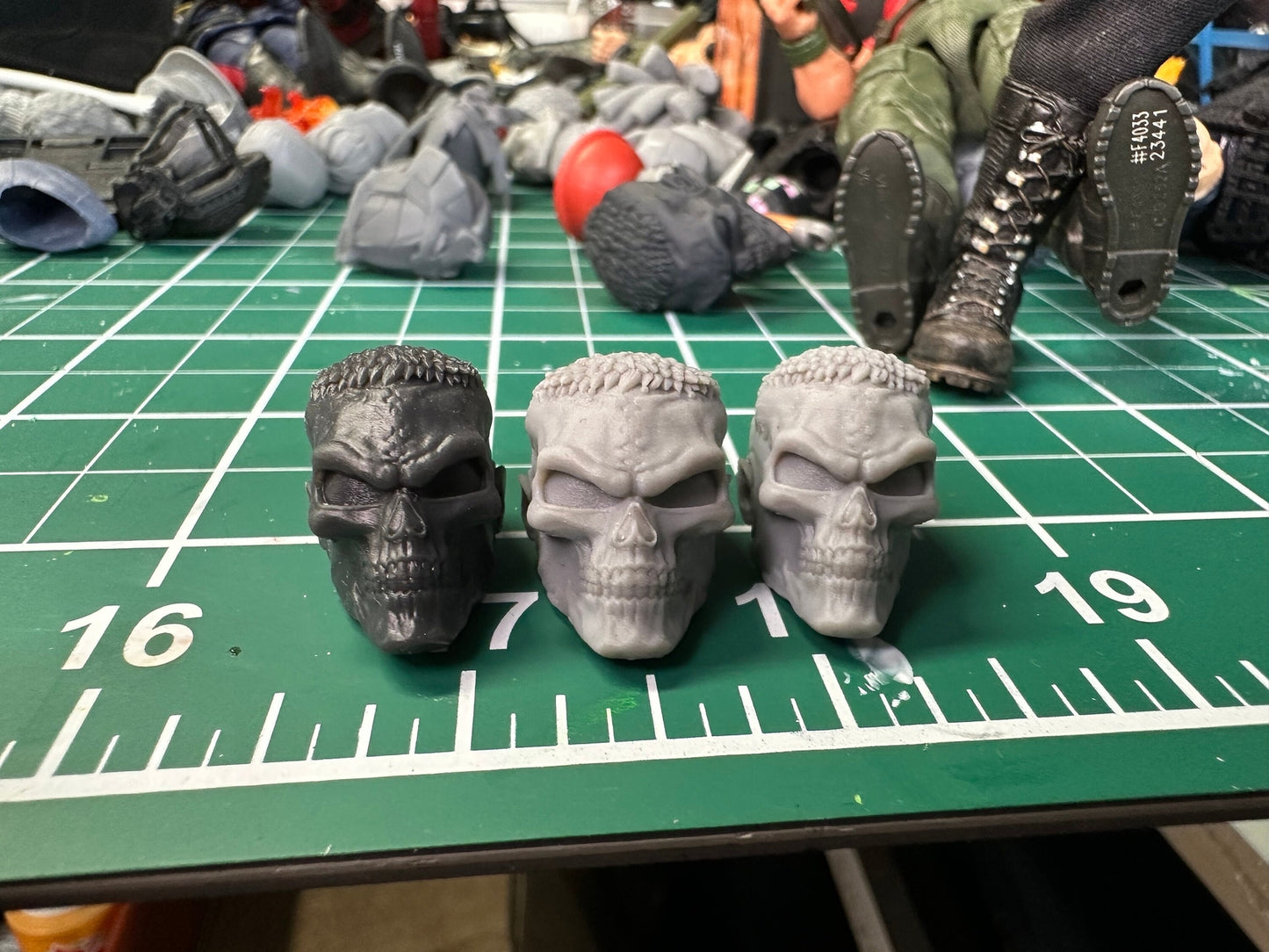 Skull trooper, punisher head 1/12 head GI Joe classified 1:12 mezco marvel lege