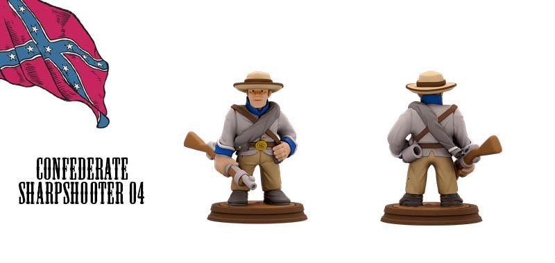 Confederate sharpshooters American Civil War Set DnD Miniature, Tabletop RPG, F