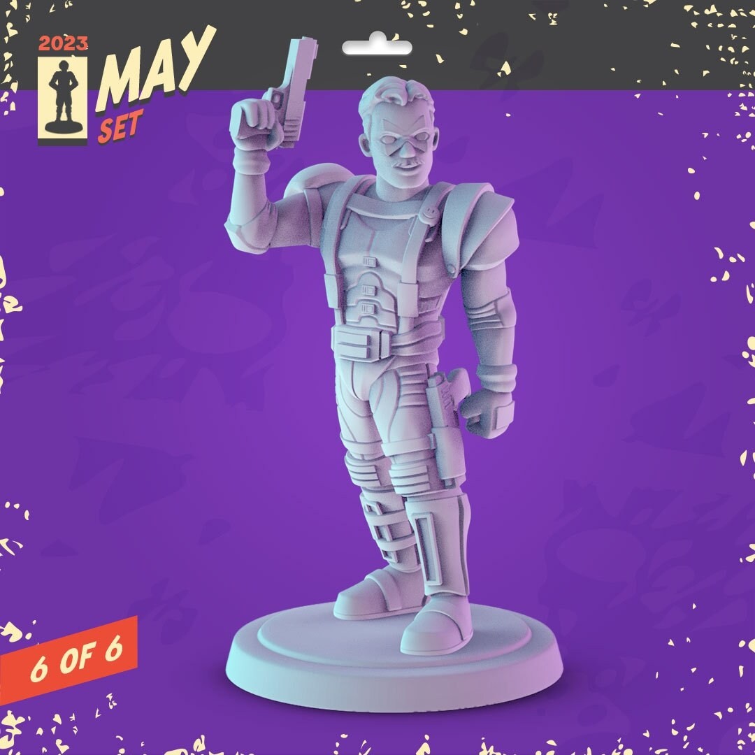 Watchmen 34mm tabletop mini's Dr. Manhattan, The comedian, Rorschach, nite