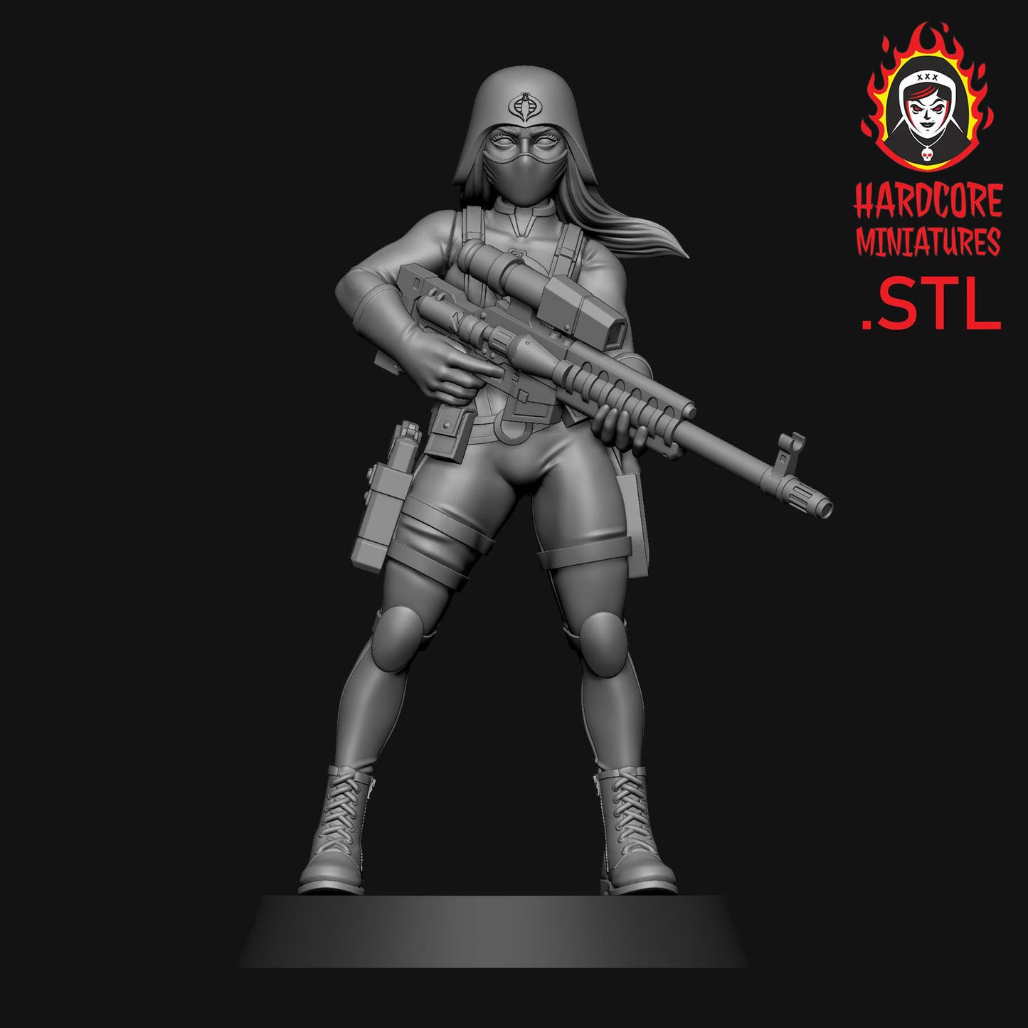 Female Cobra troopers 32mm army builder set 1 3d printed minis tabletop hardcor
