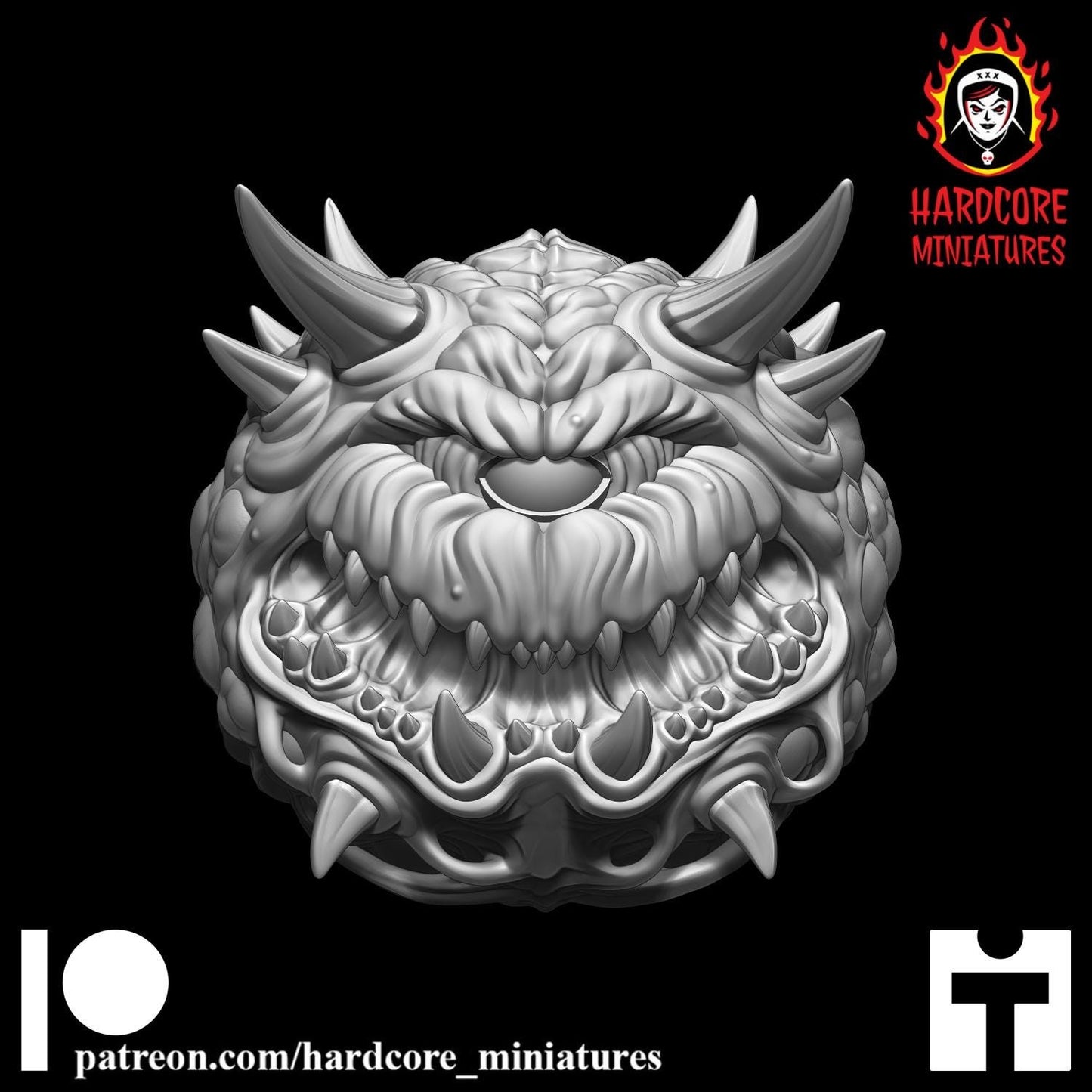 Doom Cacodemon Pain Elemental 32mm dnd miniature doom video game Meatballs