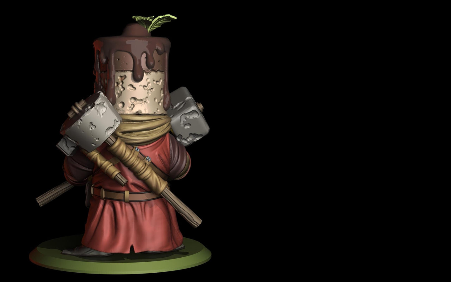 Chocolate Cake Blacksmith -- Food Fight! tabletop gaming DnD 32mm | 75MM