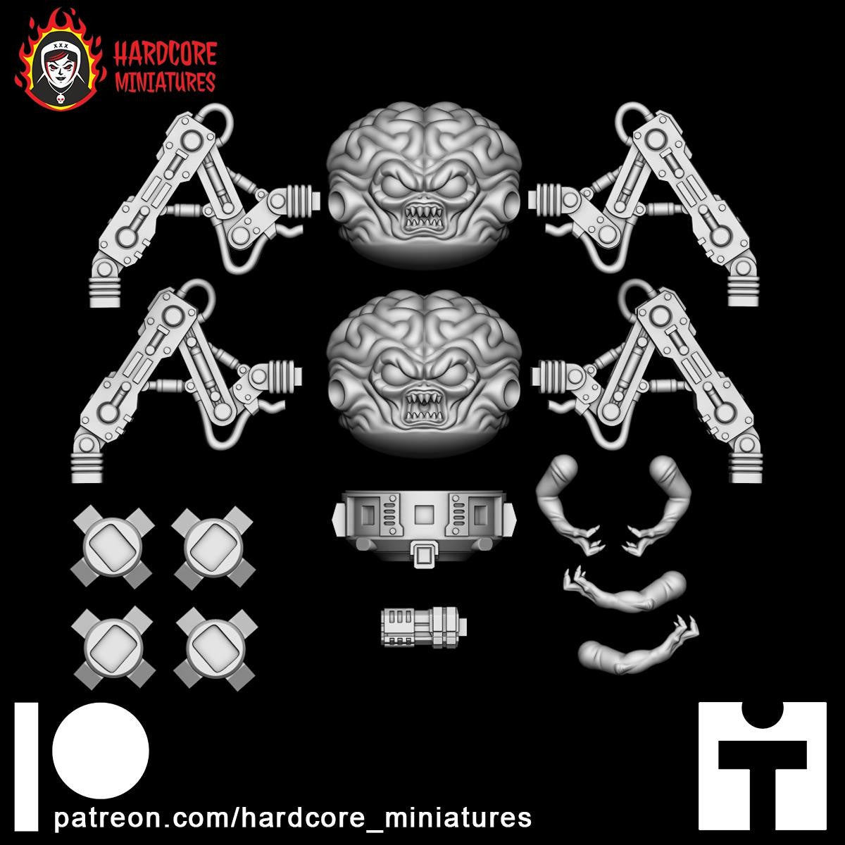 Doom arachnoBrain Standing 32mm dnd miniature doom video game Arachnotron
