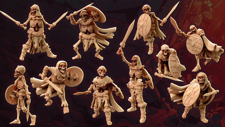 Dreadblades Swords Legion Of Bones : 32mm table top mini army builder Skeleton