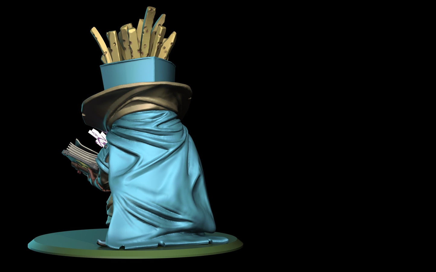 French Fries Warlock -- Food Fight! tabletop gaming DnD 32mm | 75MM