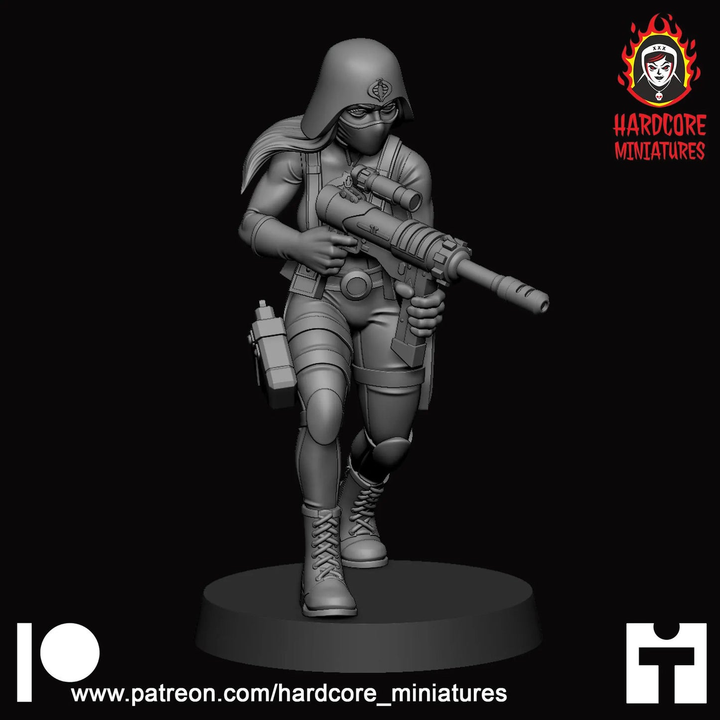 Female Cobra troopers 32mm army builder set 1 3d printed minis tabletop hardcor