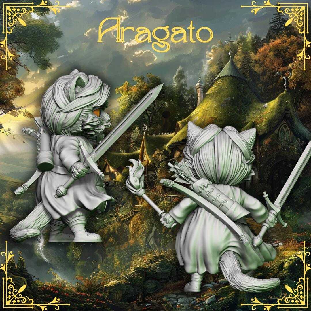 Lord of the Cats -- Aragato |45mm Mini |LOTR Aragorn |