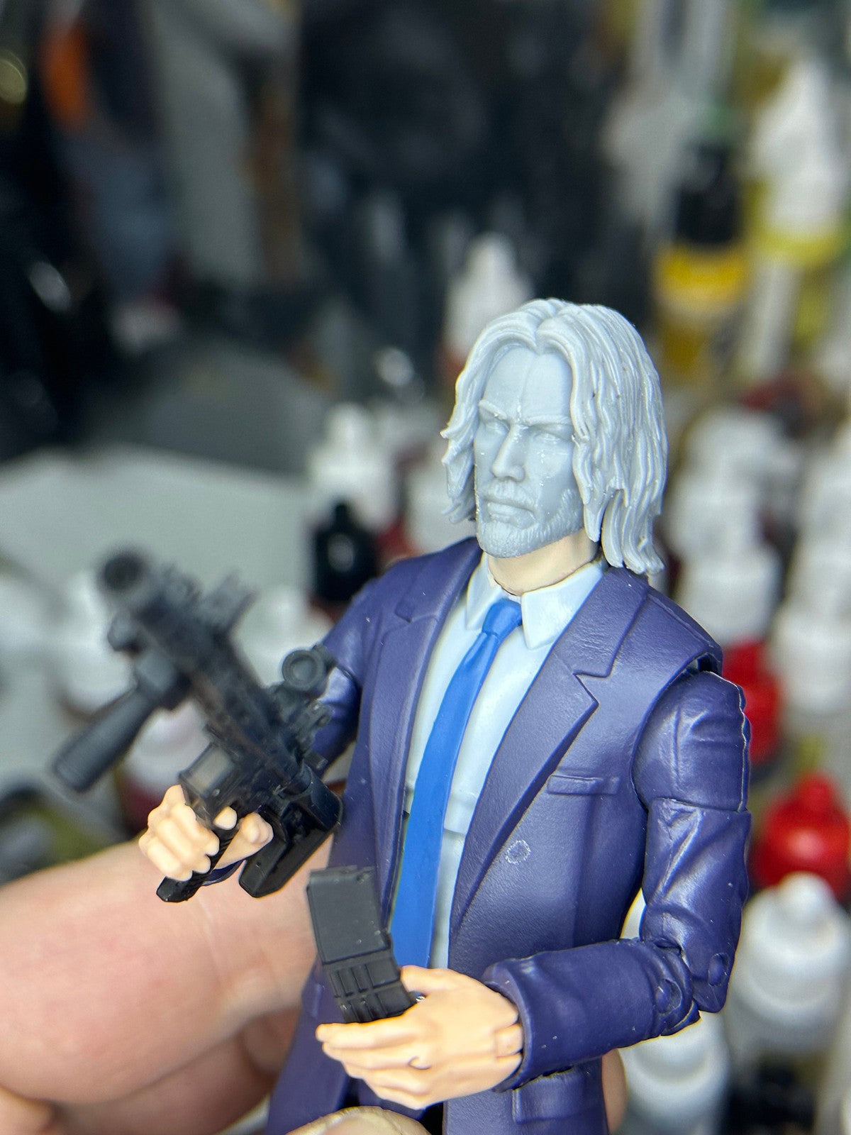 John Wick, baba yaga kit, head sculpt GI Joe Classified 1/12 scale head unpaint