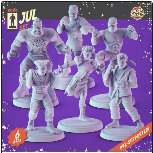 Streat Fighting Game 36mm Minis tabletop gaming, DnD | Pop Minis Dungeons and D