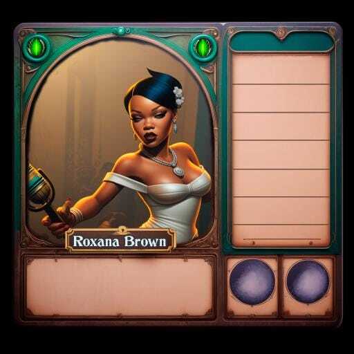 ROXANA BROWN -- Arkham's Nightmare DnD 32mm lovecraft horror game Rihanna