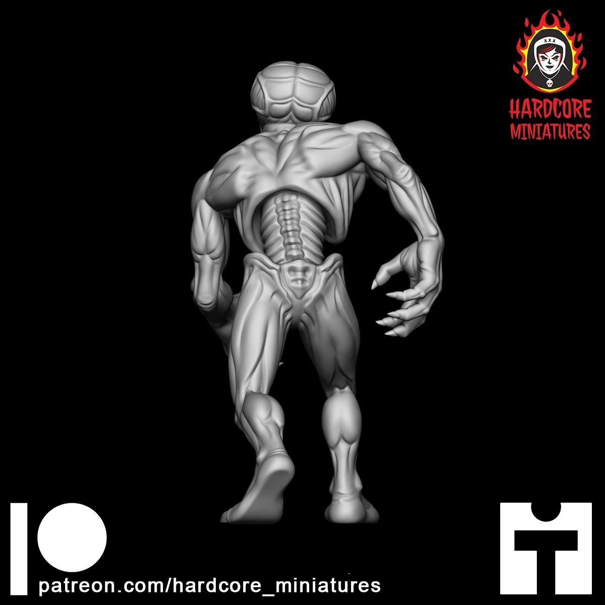 walking Archdemon modular 32mm dnd miniature Martian Trooper doom video game 2