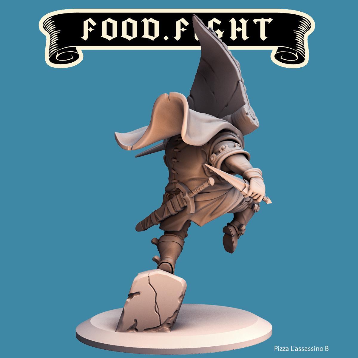 Pizza Assassin -- Food Fight! tabletop gaming DnD 32mm | 75MM