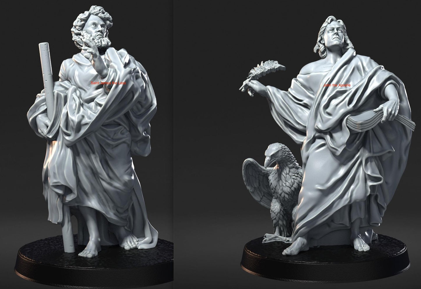 Jesus Christ and Apostles DnD Miniature Set: 40mm Resin RPG Figures