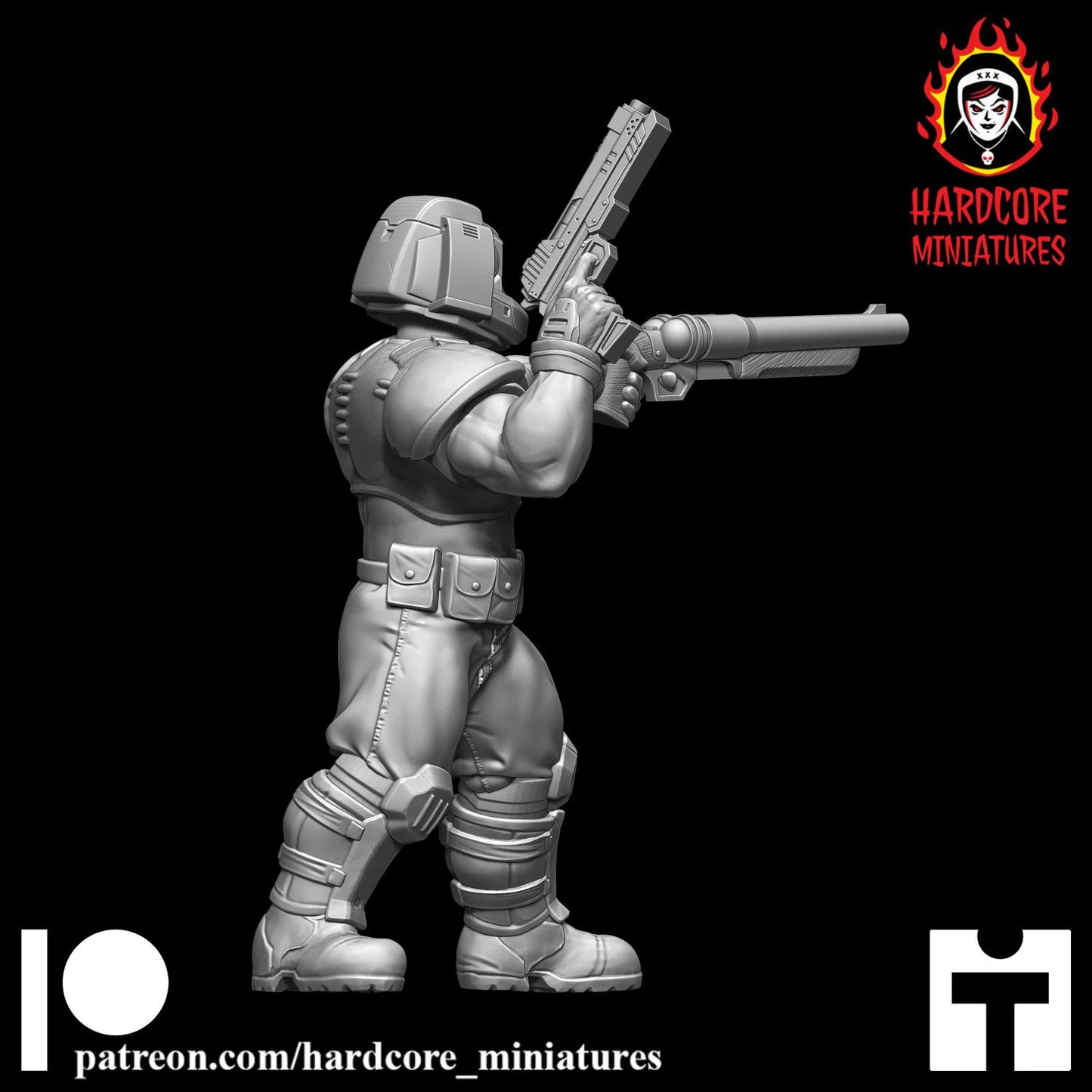 Doomguy 32mm dnd miniature Martian Trooper doom video game2