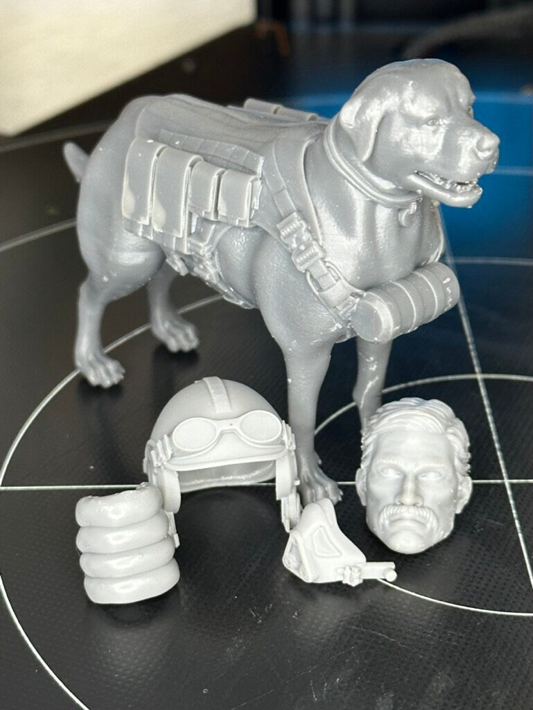 Mutt and Junkyard kit, head sculpt GI Joe Classified 1/12 scale head unpainted