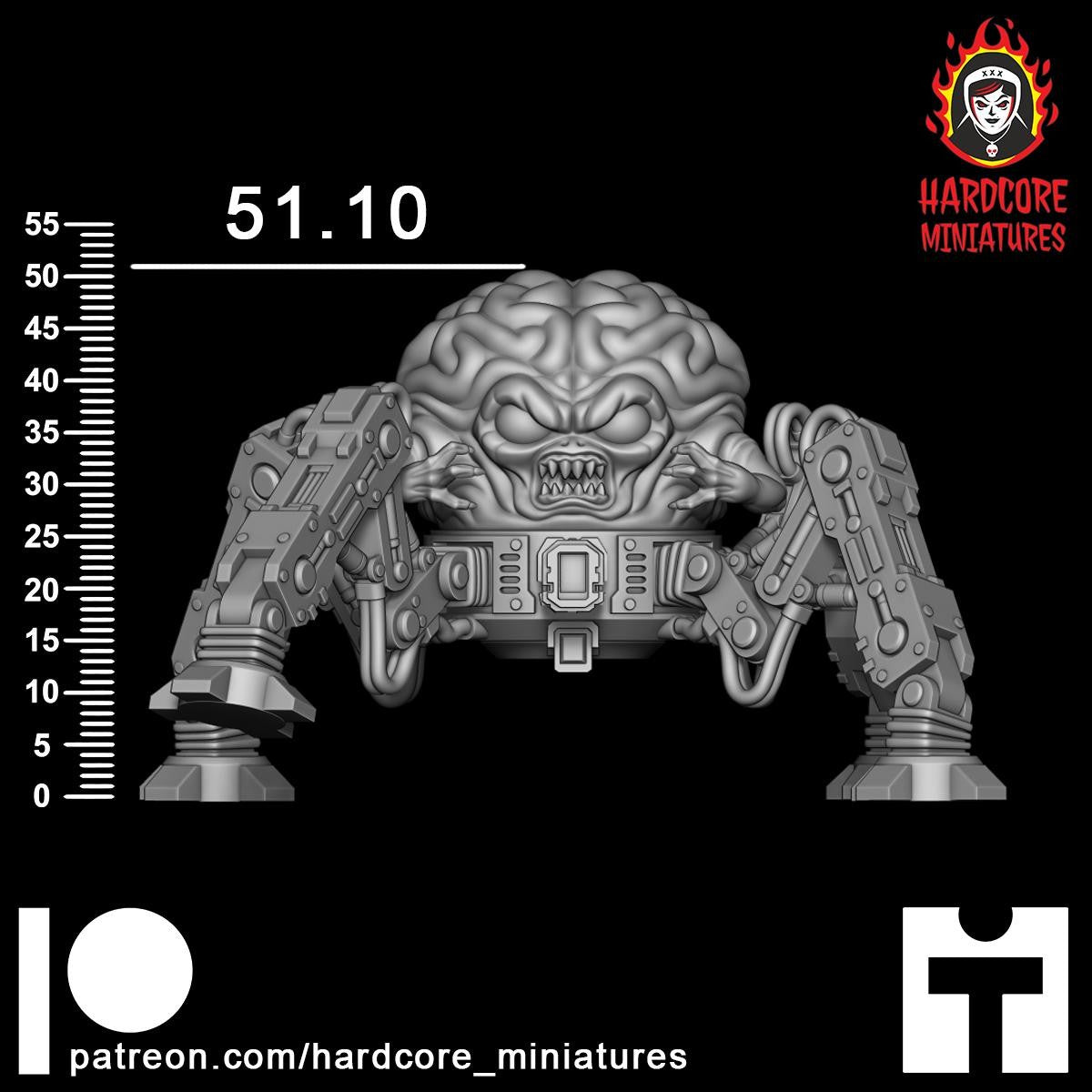Doom arachnoBrain Walking 32mm dnd miniature doom video game Arachnotron