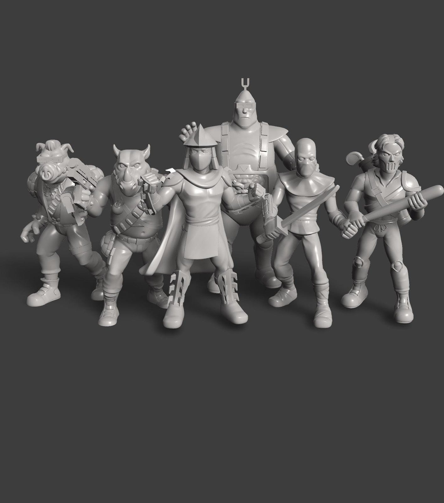 Teenage Mutant Ninja Turtles (Villains) TMNT Miniatures - 36mm set for collecti