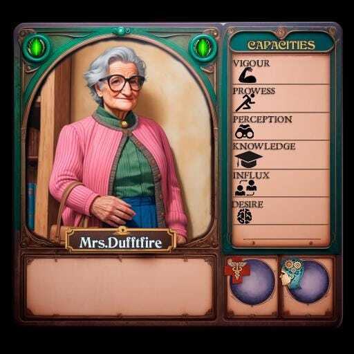 MRS.DUFFTFIRE -- Arkham's Nightmare DnD 32mm lovecraft horror game