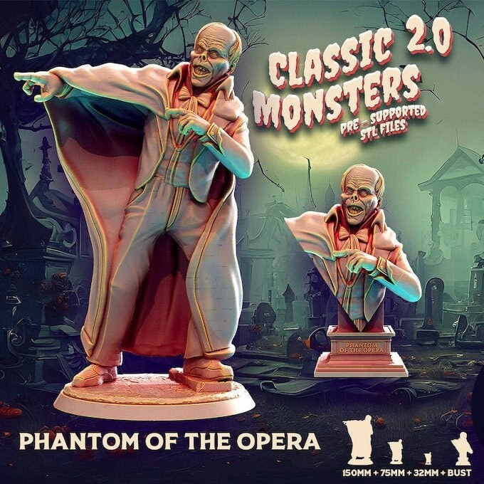 Phantom of the Opera | Miniature | Heroes & Beasts | Classic Movie Monsters | D