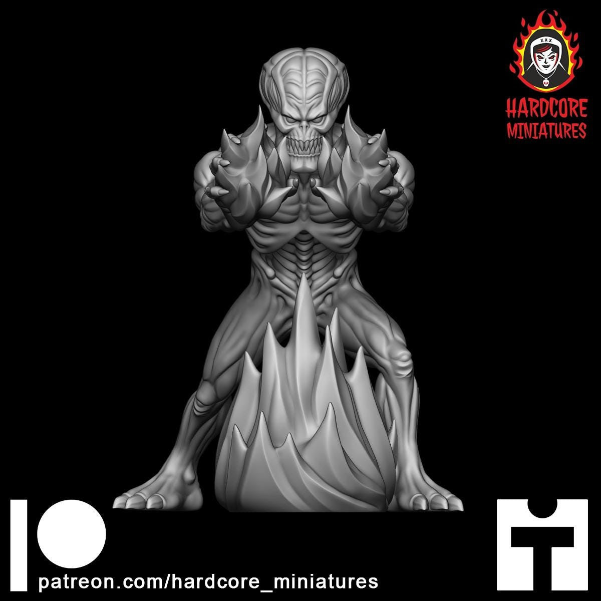 Archdemon Firing modular 32mm dnd miniature Martian Trooper doom video game2