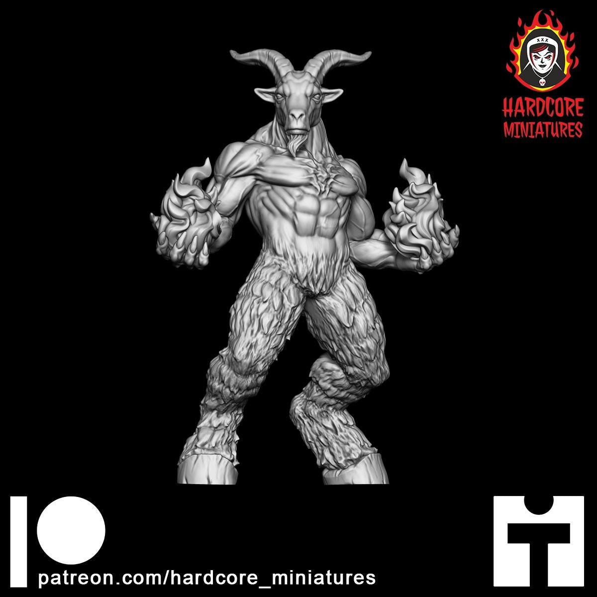 Doom Roaring Hell Lord 32mm dnd miniature doom video game Dark Lord