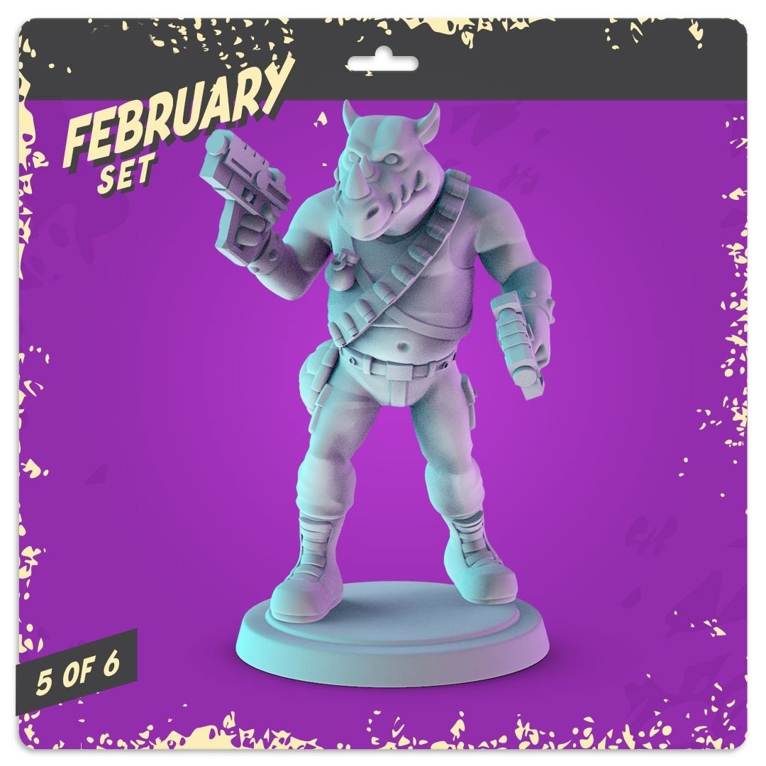 Teenage Mutant Ninja Turtles (Villains) TMNT Miniatures - 36mm set for collecti