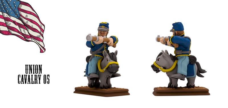 Confederate Mounted Cavalry American Civil War Set DnD Miniature, Tabletop RPG,