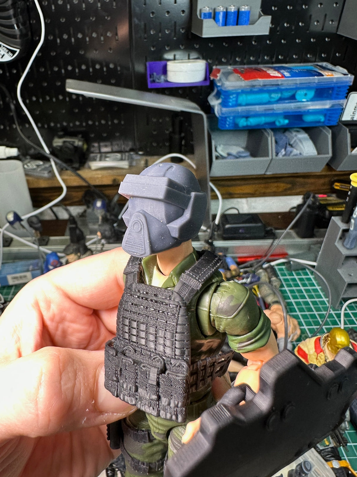 M.A.S.K. Matt Trakker head and helmet sculpt GI Joe Classified 1/12 scale head