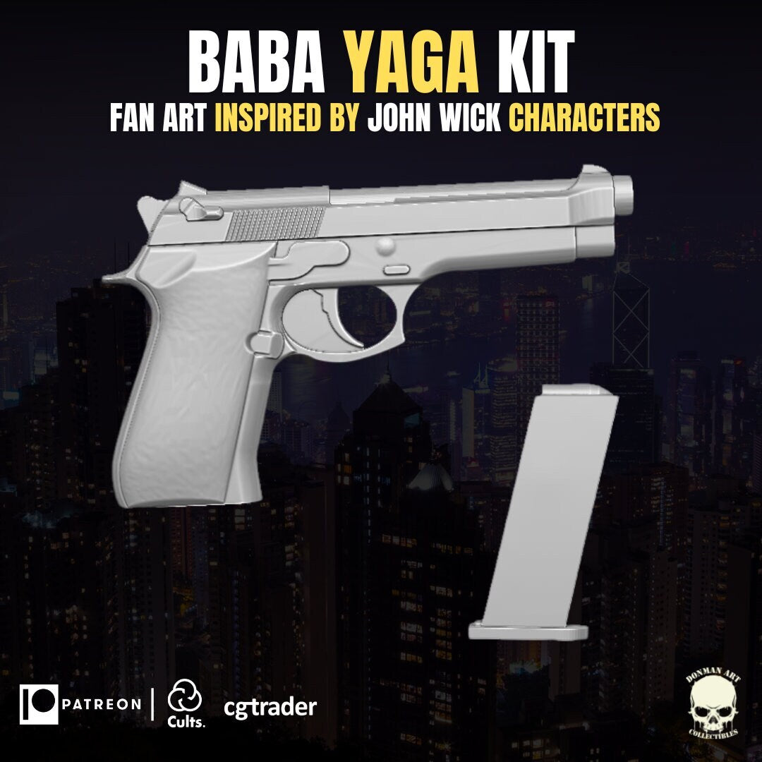 John Wick Head Sculpt: Baba Yaga Kit, 1/12 Scale Unpainted