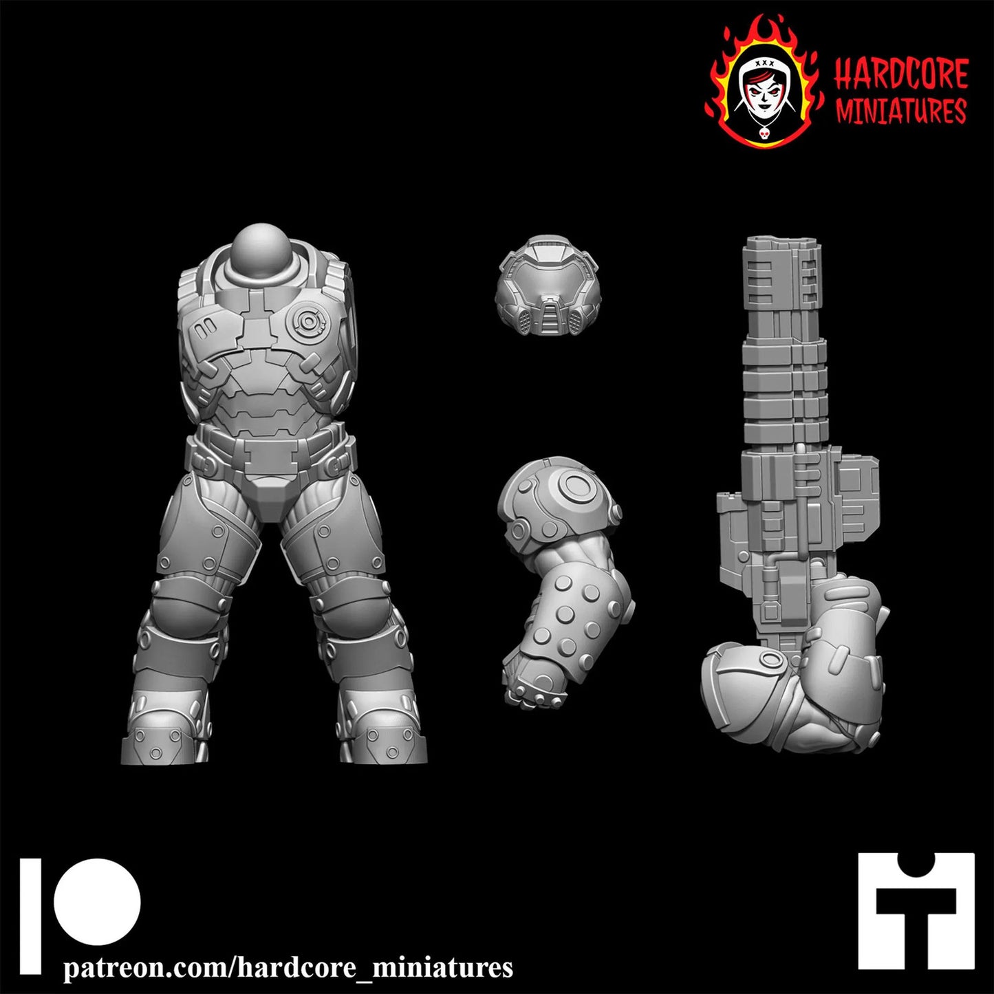 Demon Crusher Doomguy 32mm dnd miniature Martian Trooper doom video game