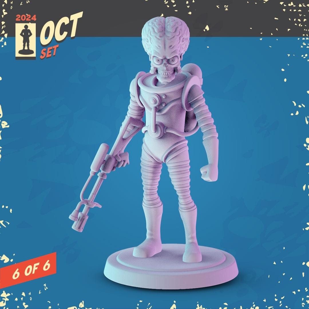 Tim Burton 36mm Minis tabletop gaming, DnD Edward Scissorhands, Mars Attacks| C