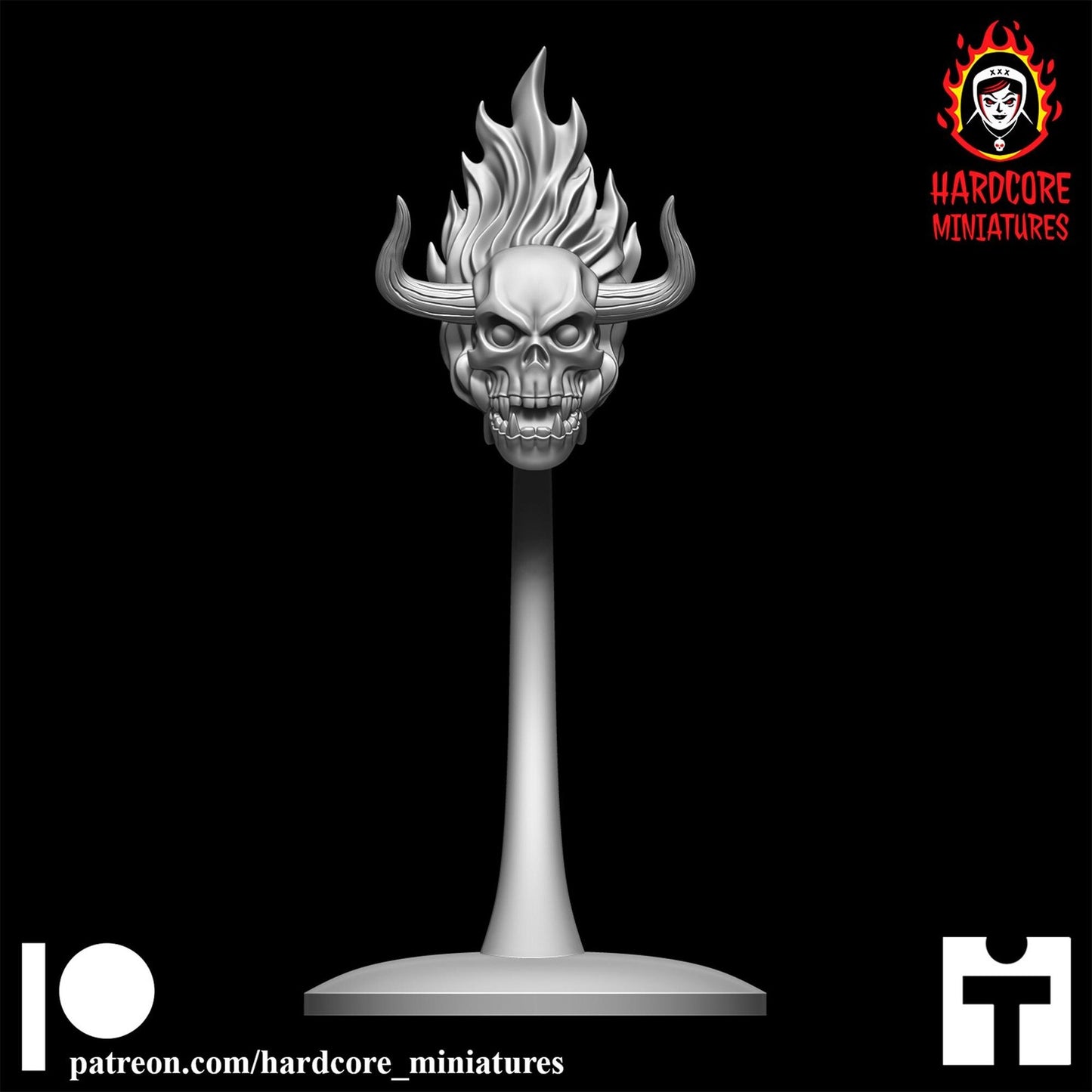 Doom Flaming Skull Demon Lost Souls 32mm dnd miniature doom video game