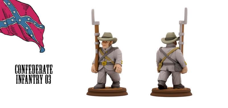 Confederate Infantry American Civil War Set DnD Miniature, Tabletop RPG, D&D Fi