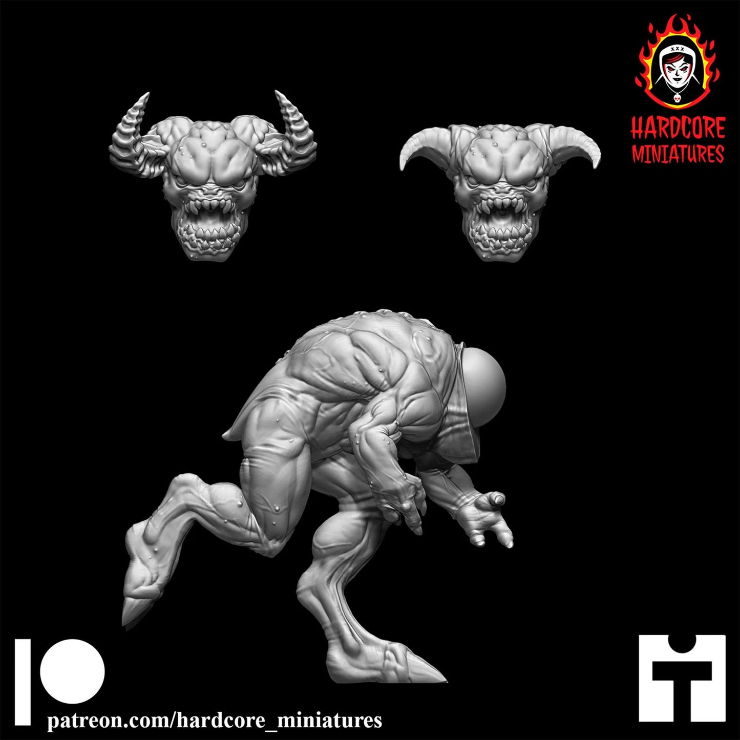 Pink Demons modular Set 32mm dnd miniature pinky doom video game
