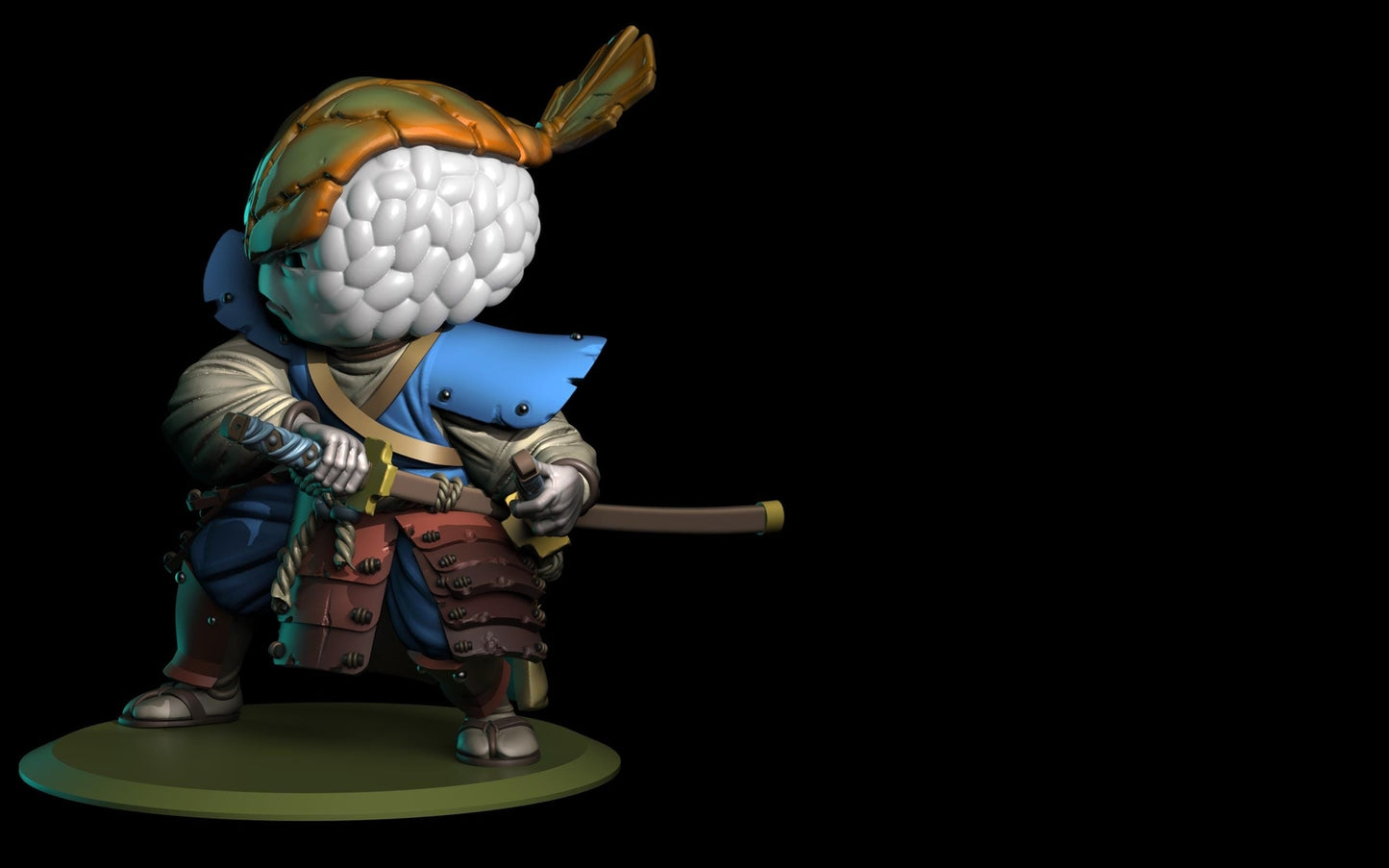 Shrimp Sushi Samurai -- Food Fight! tabletop gaming DnD 32mm | 75MM