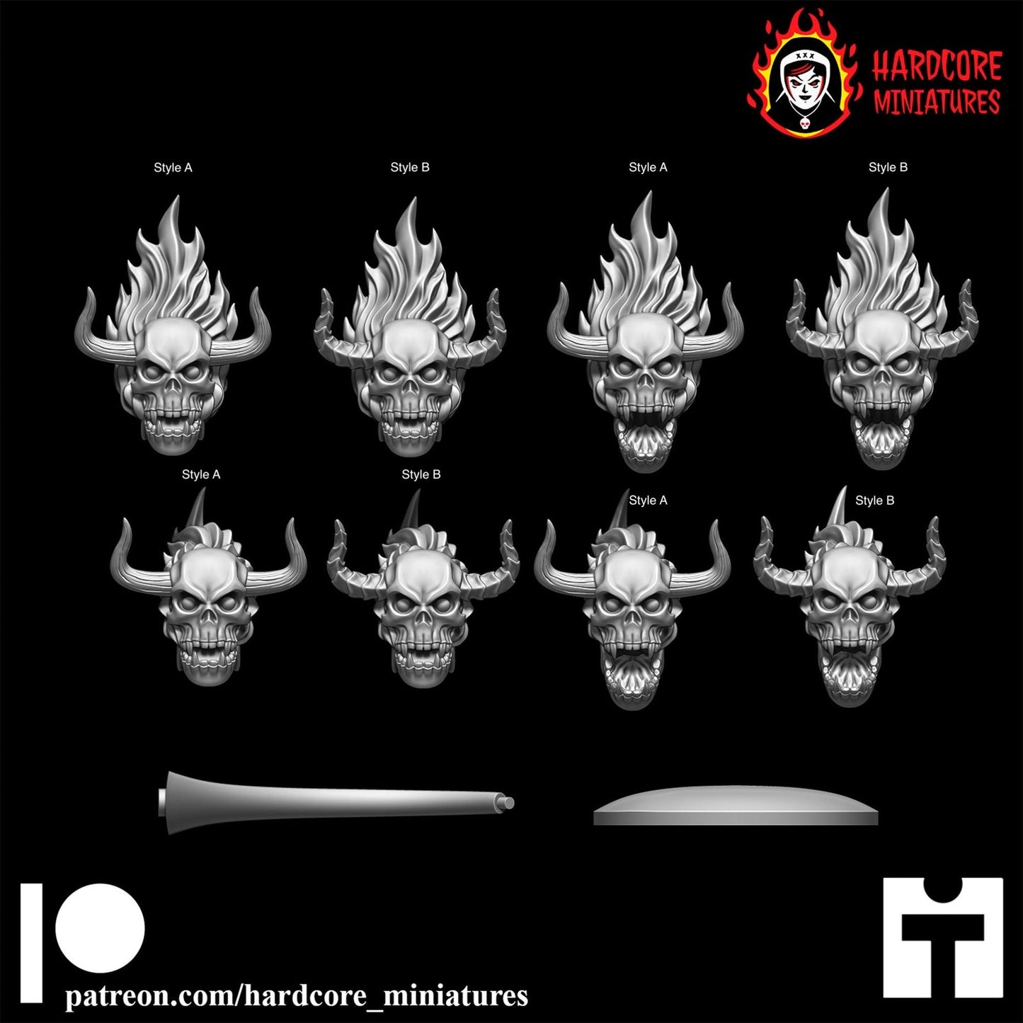 Doom Flaming Skull Demon Lost Souls 32mm dnd miniature doom video game