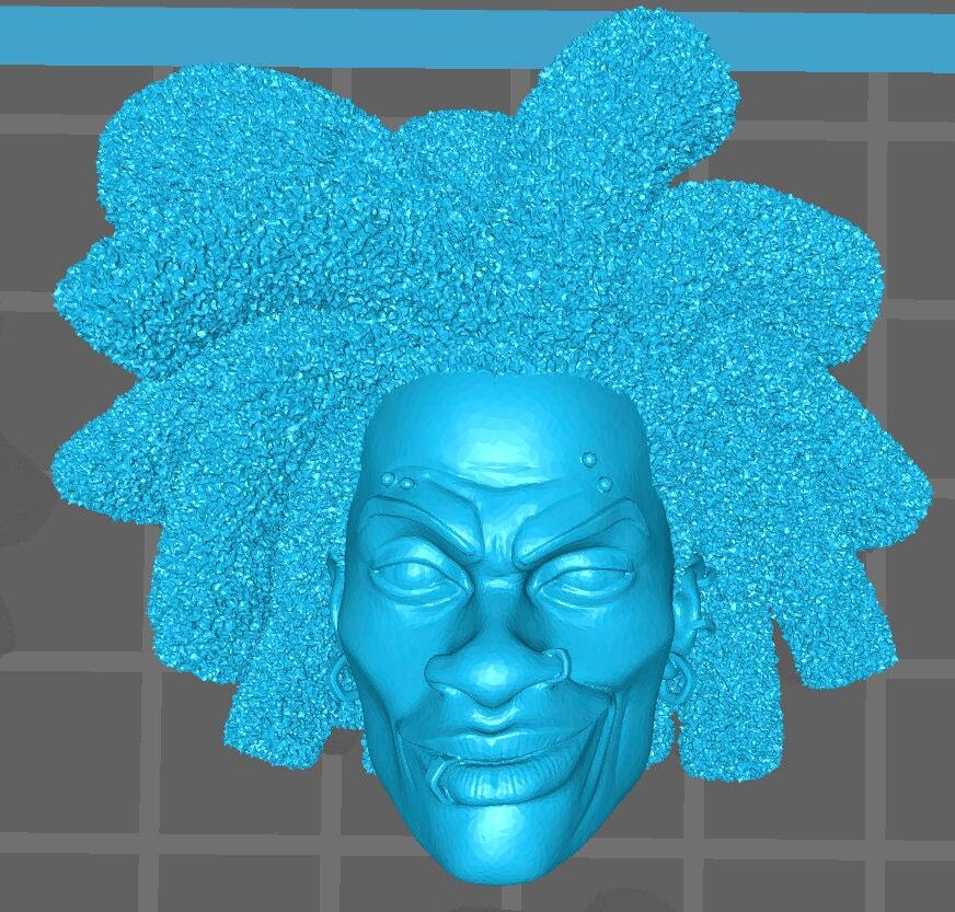Hobart Brown Spider-Punk head sculpt GI Joe Classified 1/12 scale head unpainte