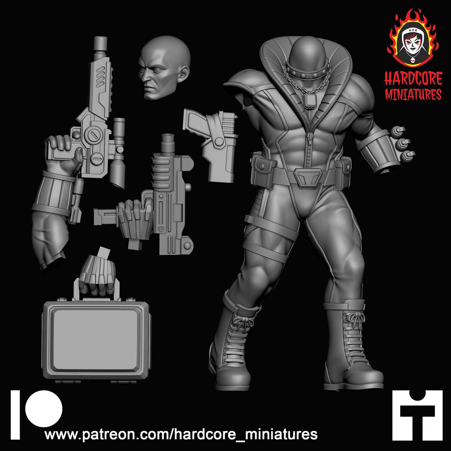 Chrome Face 32mm army builder set 1 3d printed minis tabletop hardcore miniatur