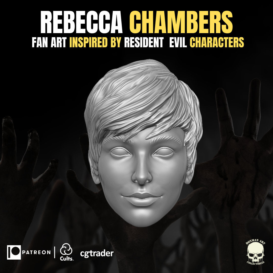 Rebecca Chambers, Resident Evil head sculpt GI Joe Classified 1/12 scale head u