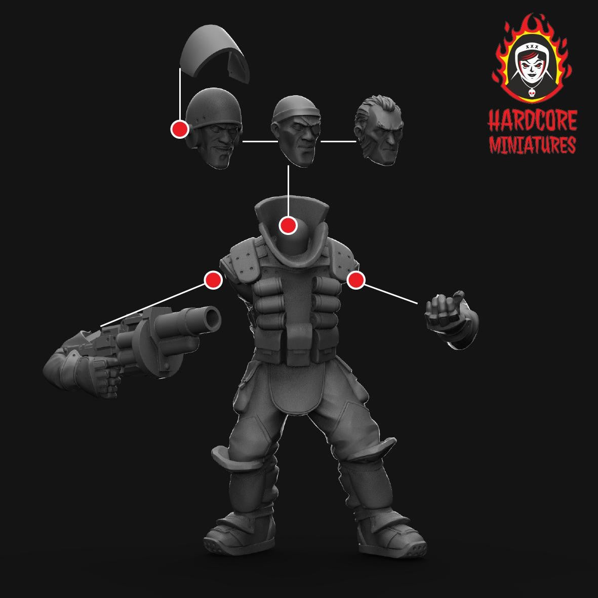 Demoman TF2 : 32mm table top mini Team Fortress 2