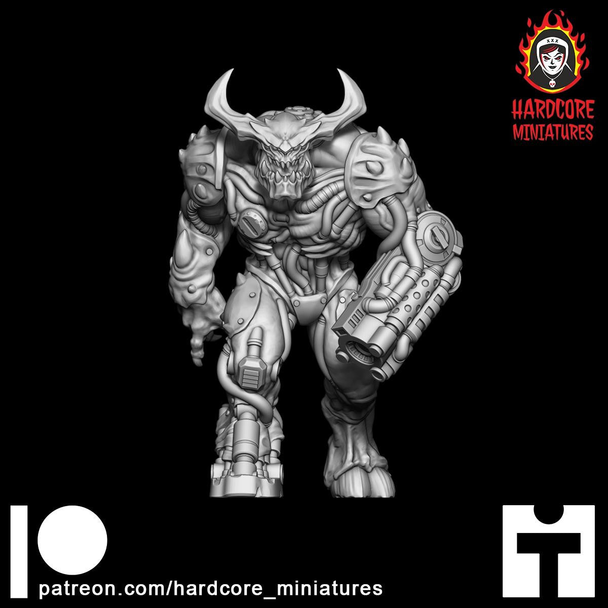 Doom Cyberdemon 2 32mm dnd miniature doom video game Cyber Demon