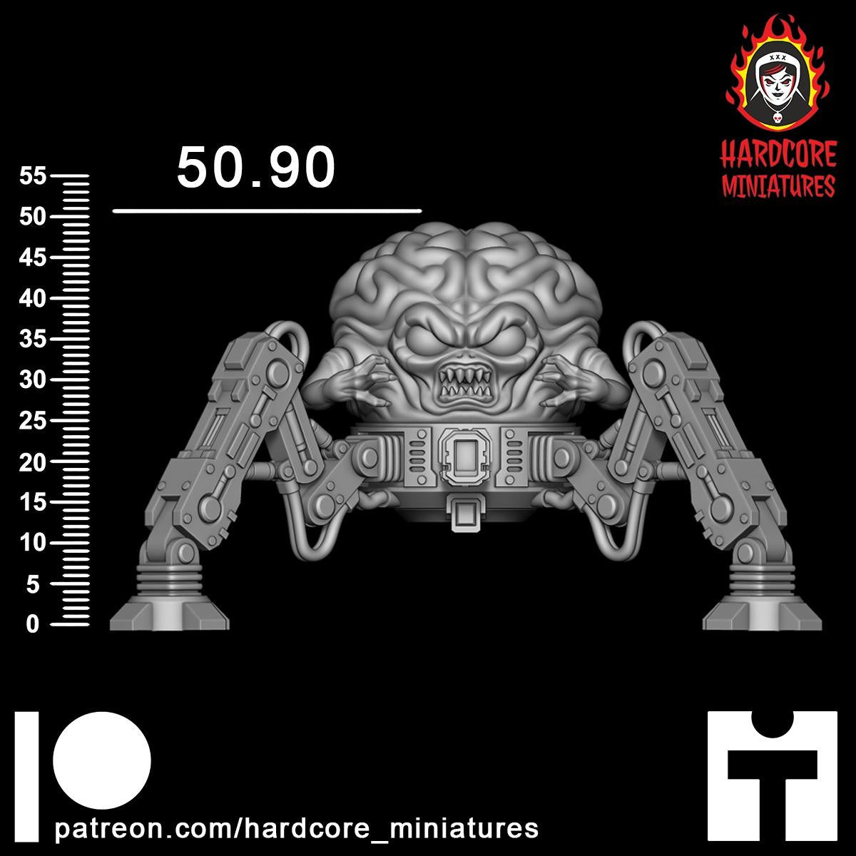 Doom arachnoBrain Standing 32mm dnd miniature doom video game Arachnotron