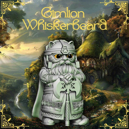 Lord of the Cats -- Gimlion Whiskerbeard |45mm Mini |LOTR Gimli |